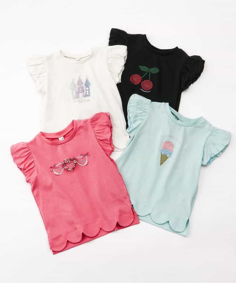 日本童裝 apres les cours 波浪邊上衣 80-140cm 女童款 夏季 TOPS