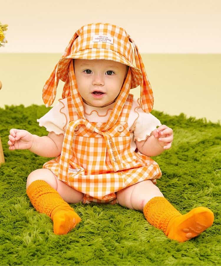 日本童裝 apres les cours little bunny 兔耳朵連衣 70-80cm 男童款/女童款 初生嬰兒 夏季 Jumpsuit