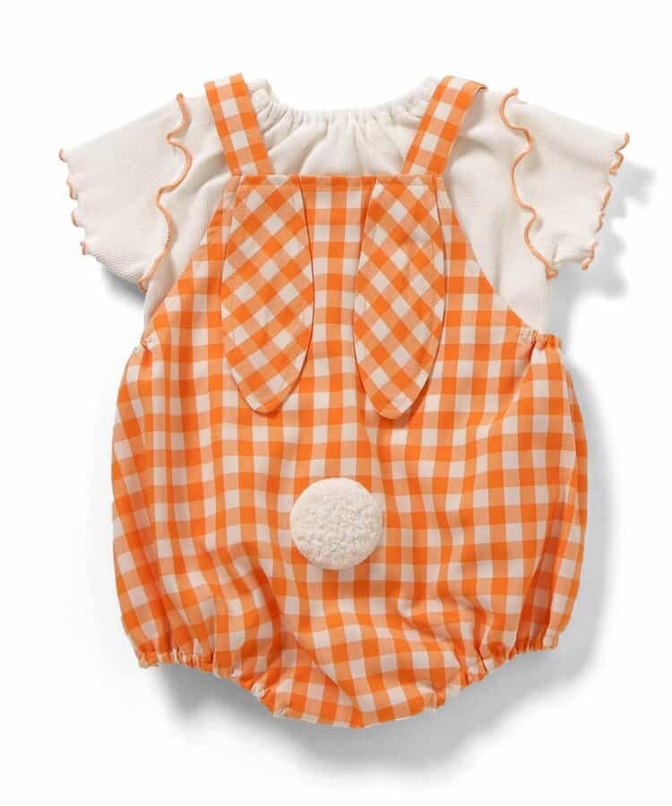日本童裝 apres les cours little bunny 兔耳朵連衣 70-80cm 男童款/女童款 初生嬰兒 夏季 Jumpsuit