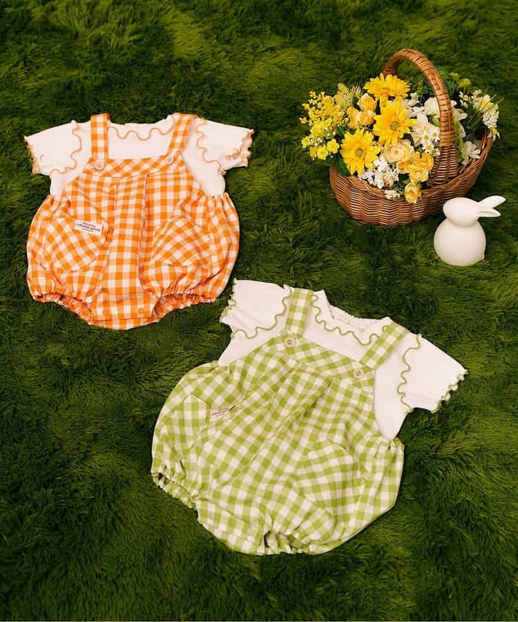 日本童裝 apres les cours little bunny 兔耳朵連衣 70-80cm 男童款/女童款 初生嬰兒 夏季 Jumpsuit
