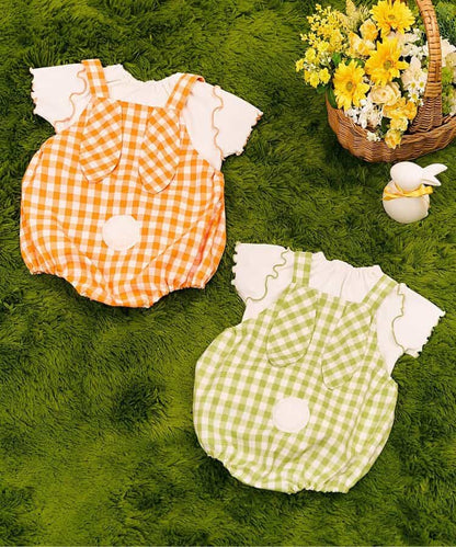日本童裝 apres les cours little bunny 兔耳朵連衣 70-80cm 男童款/女童款 初生嬰兒 夏季 Jumpsuit