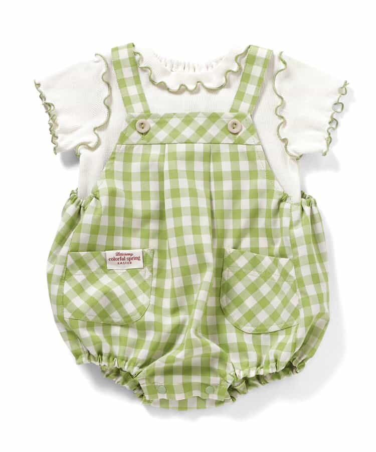日本童裝 apres les cours little bunny 兔耳朵連衣 70-80cm 男童款/女童款 初生嬰兒 夏季 Jumpsuit