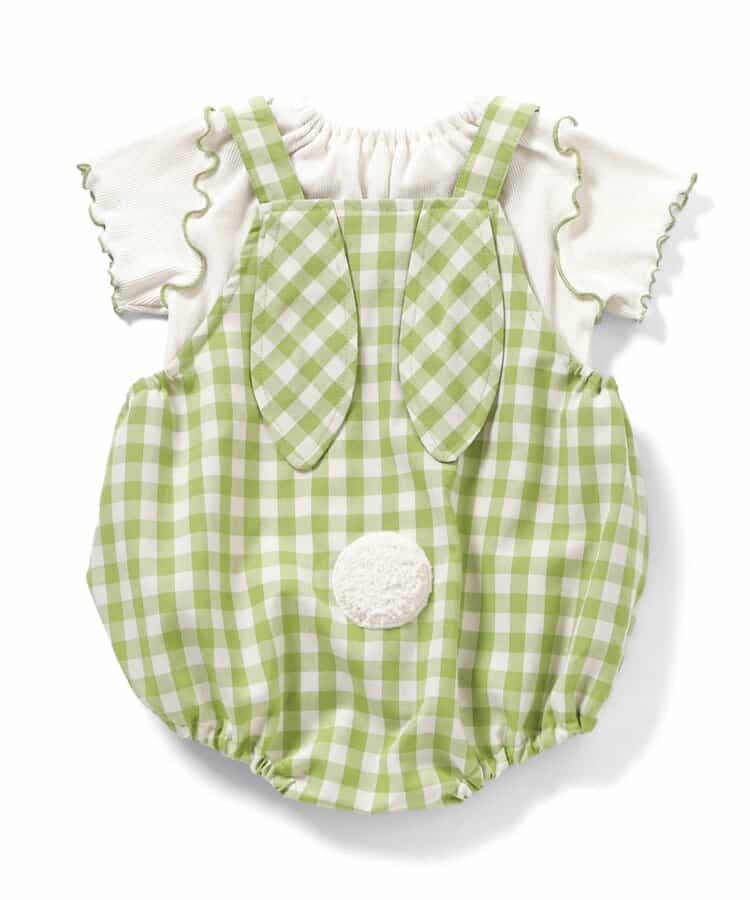 日本童裝 apres les cours little bunny 兔耳朵連衣 70-80cm 男童款/女童款 初生嬰兒 夏季 Jumpsuit