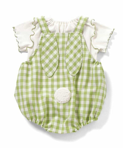 日本童裝 apres les cours little bunny 兔耳朵連衣 70-80cm 男童款/女童款 初生嬰兒 夏季 Jumpsuit