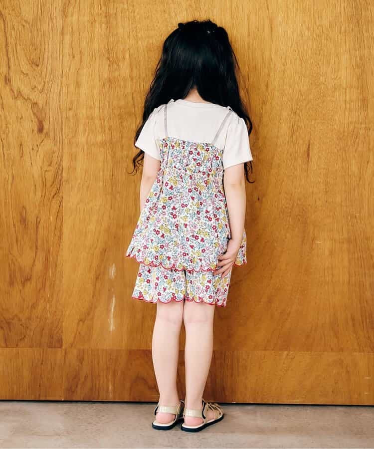 日本童裝 apres les cours 碎花拼接上衣 80-140cm 女童款 夏季 TOPS