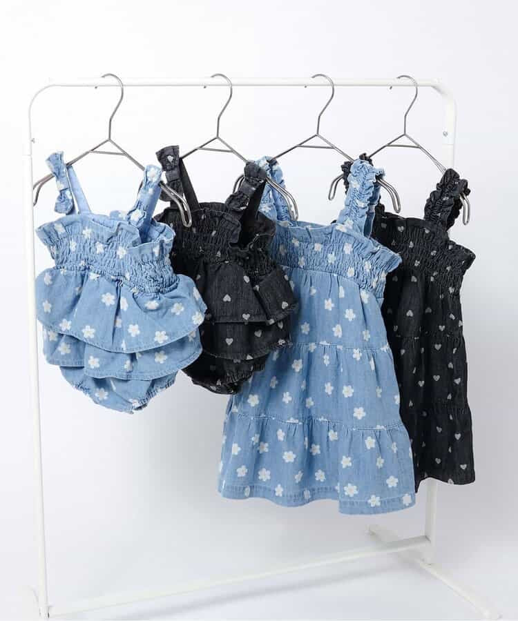 日本童裝 apres les cours 印花緞帶連身裙 80-140cm 女童款 夏季 DRESSES