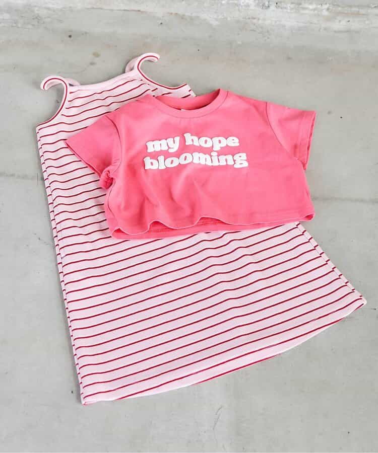 日本童裝 apres les cours 印花短上衣及吊帶連身裙套裝 90-140cm 女童款 夏季 TOPS DRESSES