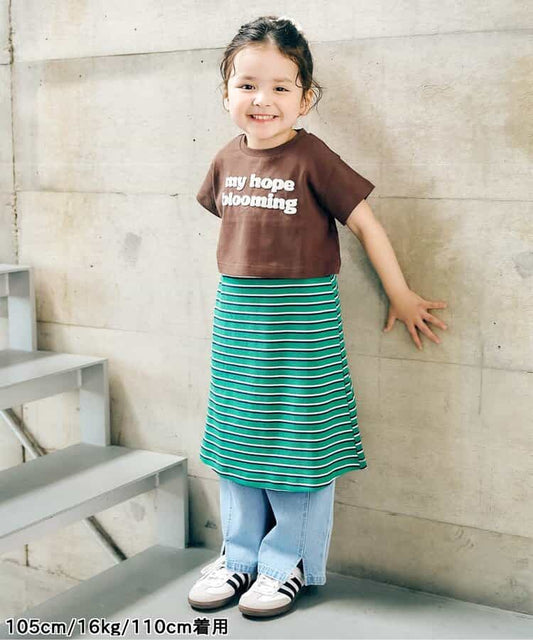 日本童裝 apres les cours 印花短上衣及吊帶連身裙套裝 90-140cm 女童款 夏季 TOPS DRESSES