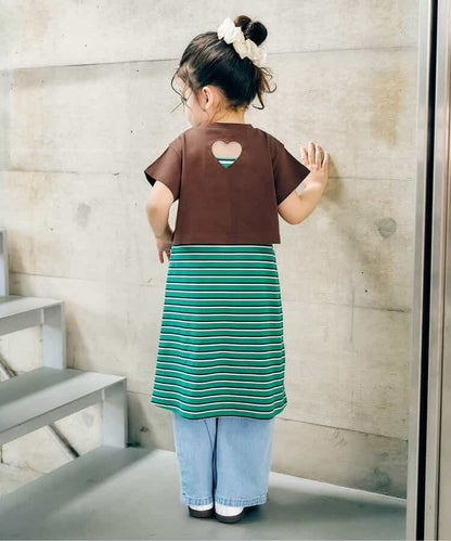日本童裝 apres les cours 印花短上衣及吊帶連身裙套裝 90-140cm 女童款 夏季 TOPS DRESSES