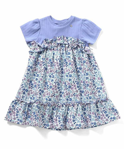 日本童裝 apres les cours 碎花拼接連身裙 80-140cm 女童款 夏季 DRESSES