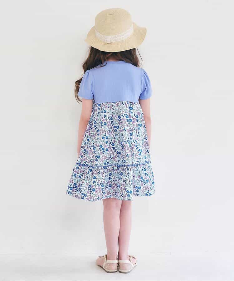 日本童裝 apres les cours 碎花拼接連身裙 80-140cm 女童款 夏季 DRESSES