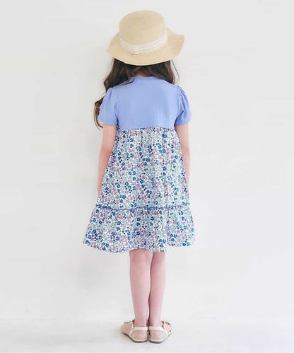日本童裝 apres les cours 碎花拼接連身裙 80-140cm 女童款 夏季 DRESSES