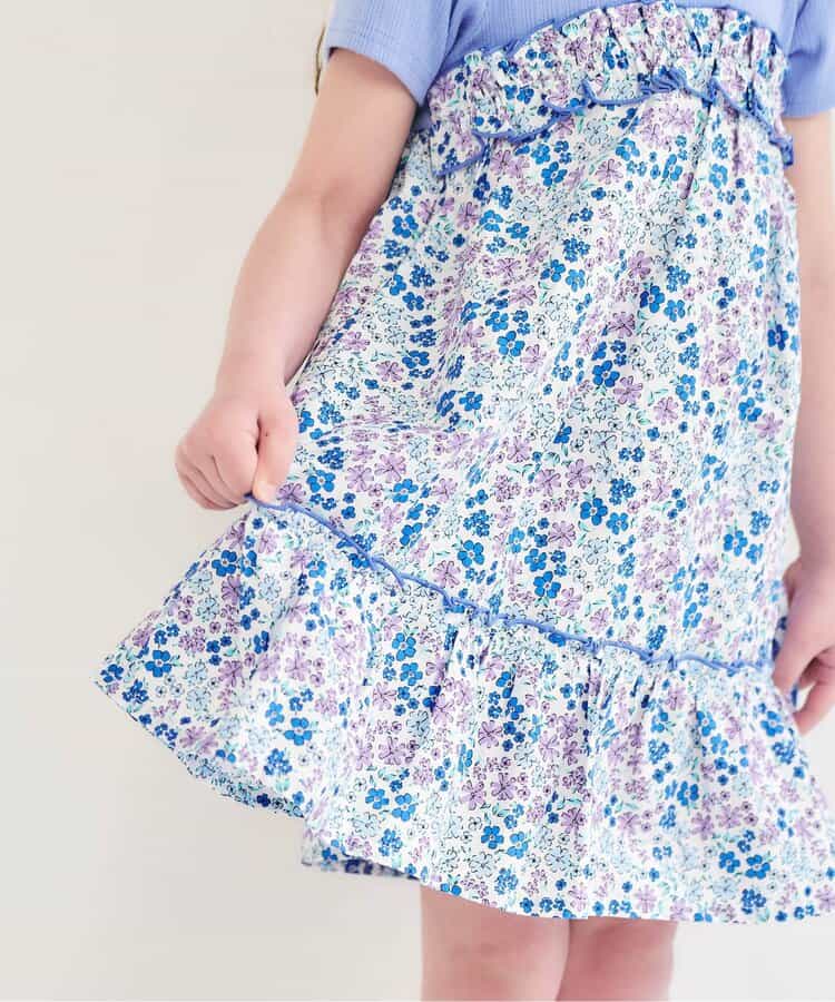 日本童裝 apres les cours 碎花拼接連身裙 80-140cm 女童款 夏季 DRESSES