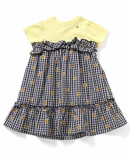 日本童裝 apres les cours 碎花拼接連身裙 80-140cm 女童款 夏季 DRESSES