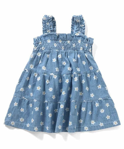 日本童裝 apres les cours 印花緞帶連身裙 80-140cm 女童款 夏季 DRESSES
