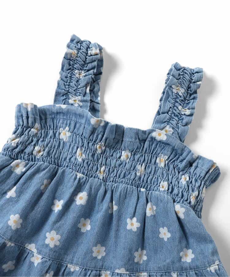 日本童裝 apres les cours 印花緞帶連身裙 80-140cm 女童款 夏季 DRESSES