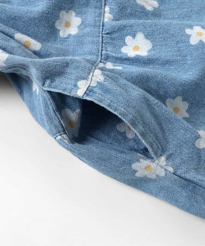 日本童裝 apres les cours 印花緞帶連身裙 80-140cm 女童款 夏季 DRESSES
