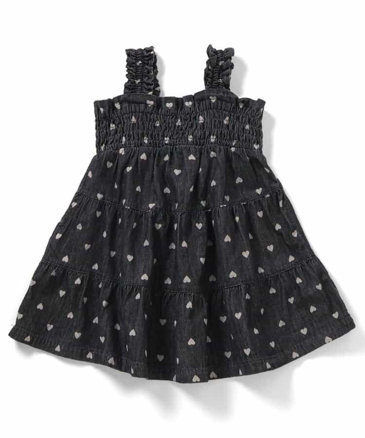 日本童裝 apres les cours 印花緞帶連身裙 80-140cm 女童款 夏季 DRESSES