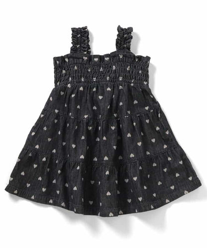 日本童裝 apres les cours 印花緞帶連身裙 80-140cm 女童款 夏季 DRESSES