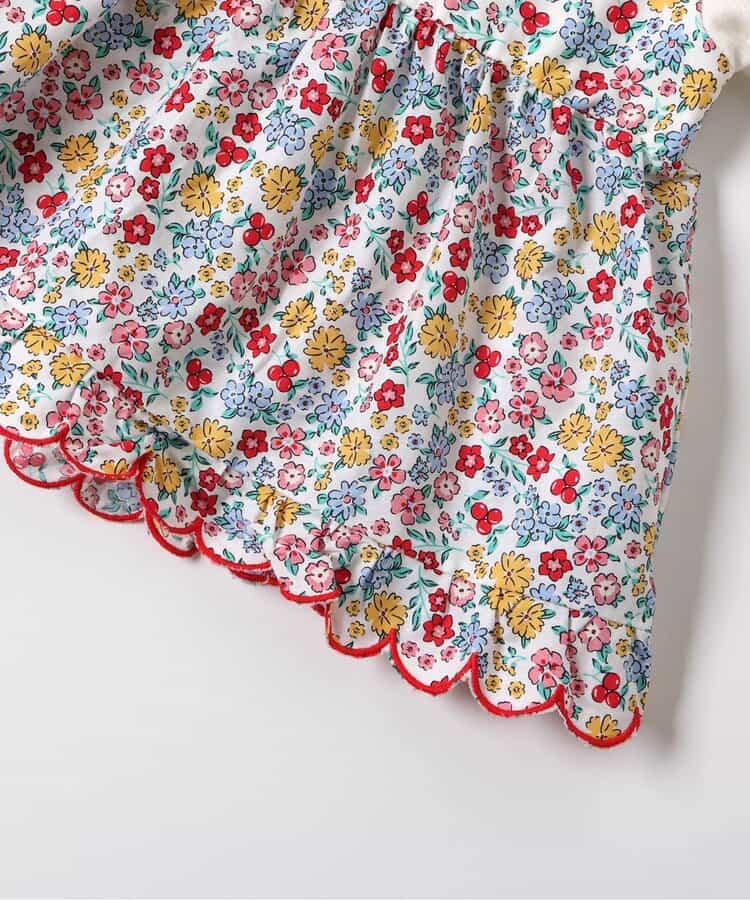 日本童裝 apres les cours 碎花拼接上衣 80-140cm 女童款 夏季 TOPS