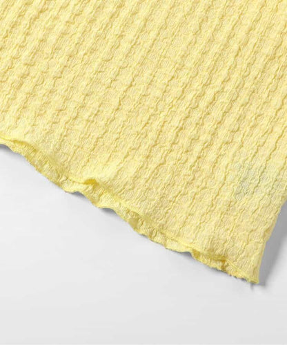 日本童裝 apres les cours 提花袖緞帶上衣 80-140cm 女童款 夏季 TOPS