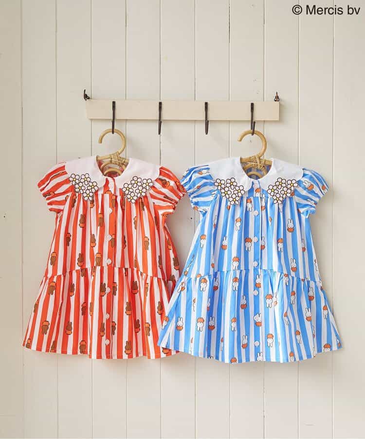 日本童裝 apres les cours Dick Bruna miffy條紋連身裙 80-130cm 女童款 夏季 DRESSES