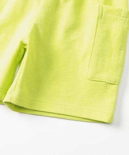 日本童裝 apres les cours 亨利領口星星貼片兩件套裝 80-130cm 男童款 夏季 TOPS PANTS
