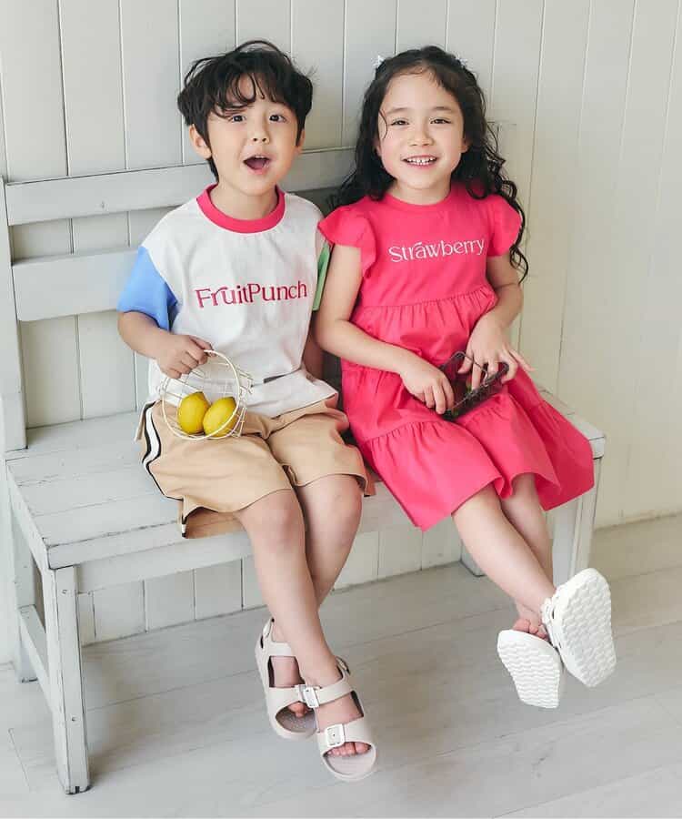 日本童裝 apres les cours 刺繡字母連身裙 80-140cm 女童款 夏季 DRESSES