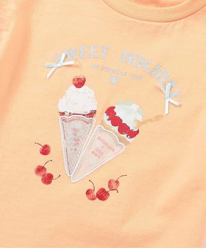 日本童裝 apres les cours 甜品圖案上衣 80-140cm 女童款 夏季 TOPS
