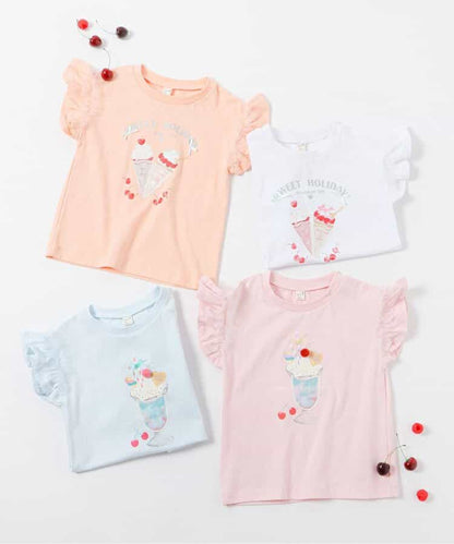 日本童裝 apres les cours 甜品圖案上衣 80-140cm 女童款 夏季 TOPS