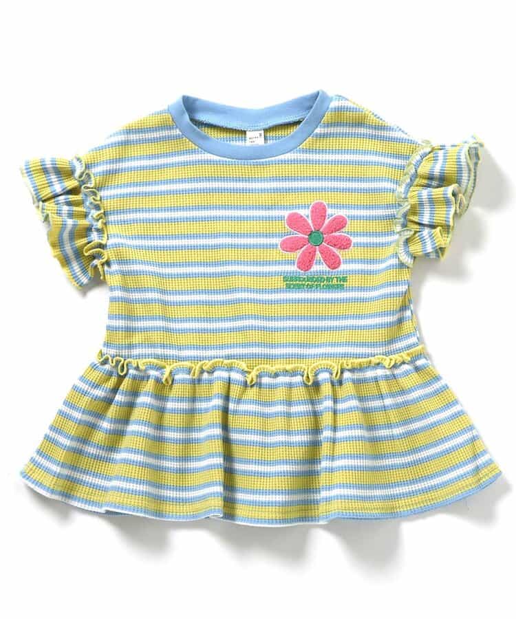 日本童裝 apres les cours 花花貼花上衣 80-140cm 女童款 夏季 TOPS