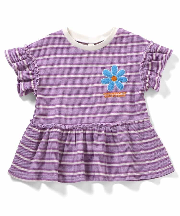 日本童裝 apres les cours 花花貼花上衣 80-140cm 女童款 夏季 TOPS