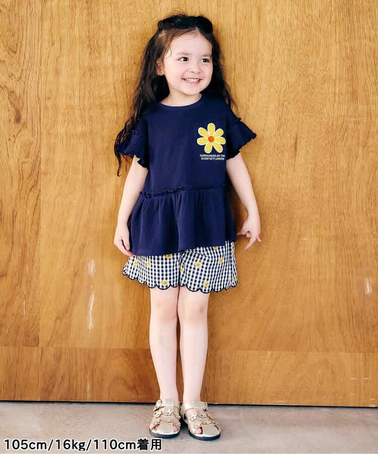 日本童裝 apres les cours 花花貼花上衣 80-140cm 女童款 夏季 TOPS