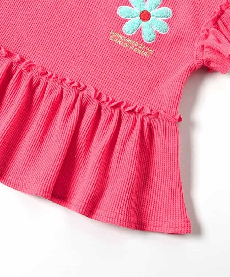 日本童裝 apres les cours 花花貼花上衣 80-140cm 女童款 夏季 TOPS