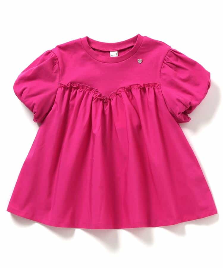 日本童裝 apres les cours 泡泡袖荷葉上衣 80-140cm 女童款 夏季 TOPS