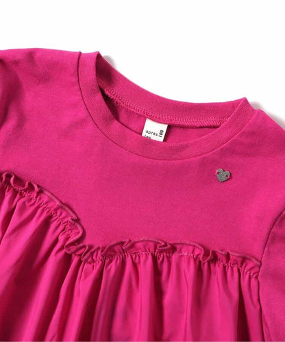 日本童裝 apres les cours 泡泡袖荷葉上衣 80-140cm 女童款 夏季 TOPS