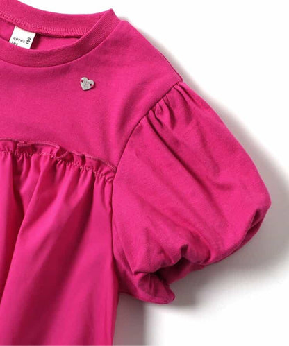 日本童裝 apres les cours 泡泡袖荷葉上衣 80-140cm 女童款 夏季 TOPS