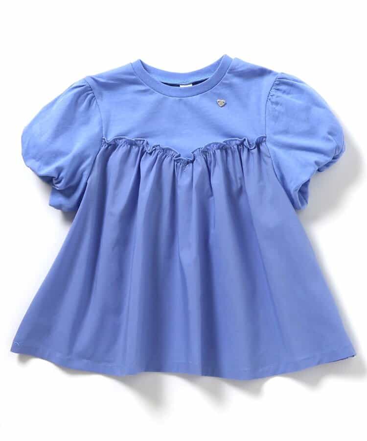 日本童裝 apres les cours 泡泡袖荷葉上衣 80-140cm 女童款 夏季 TOPS