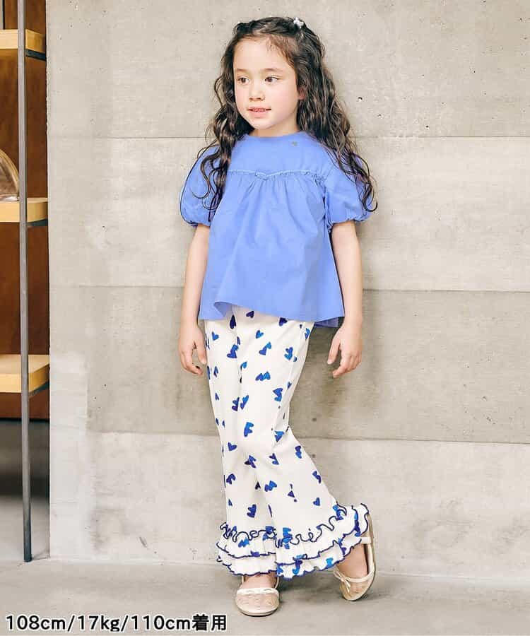 日本童裝 apres les cours 泡泡袖荷葉上衣 80-140cm 女童款 夏季 TOPS