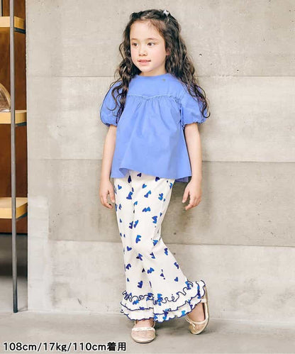 日本童裝 apres les cours 泡泡袖荷葉上衣 80-140cm 女童款 夏季 TOPS