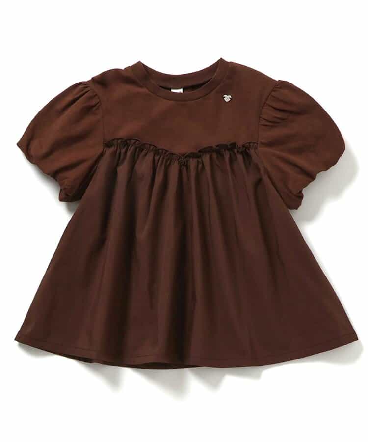 日本童裝 apres les cours 泡泡袖荷葉上衣 80-140cm 女童款 夏季 TOPS