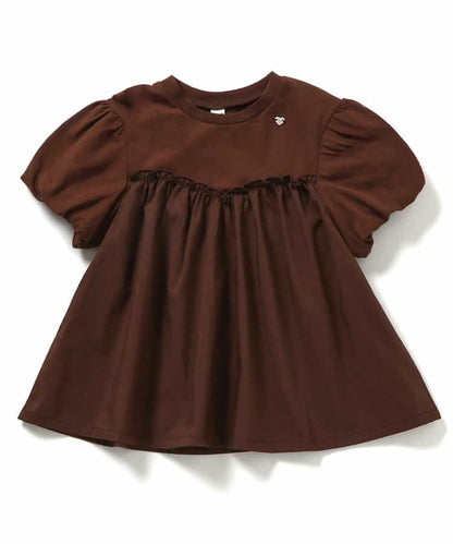 日本童裝 apres les cours 泡泡袖荷葉上衣 80-140cm 女童款 夏季 TOPS