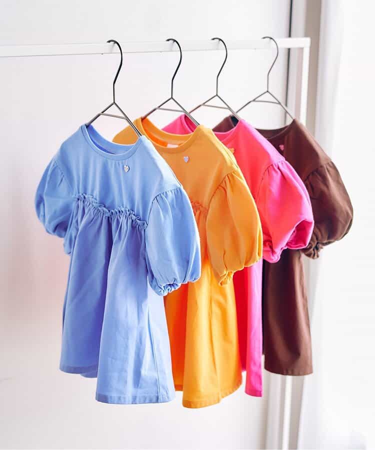 日本童裝 apres les cours 泡泡袖荷葉上衣 80-140cm 女童款 夏季 TOPS