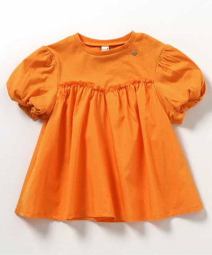日本童裝 apres les cours 泡泡袖荷葉上衣 80-140cm 女童款 夏季 TOPS