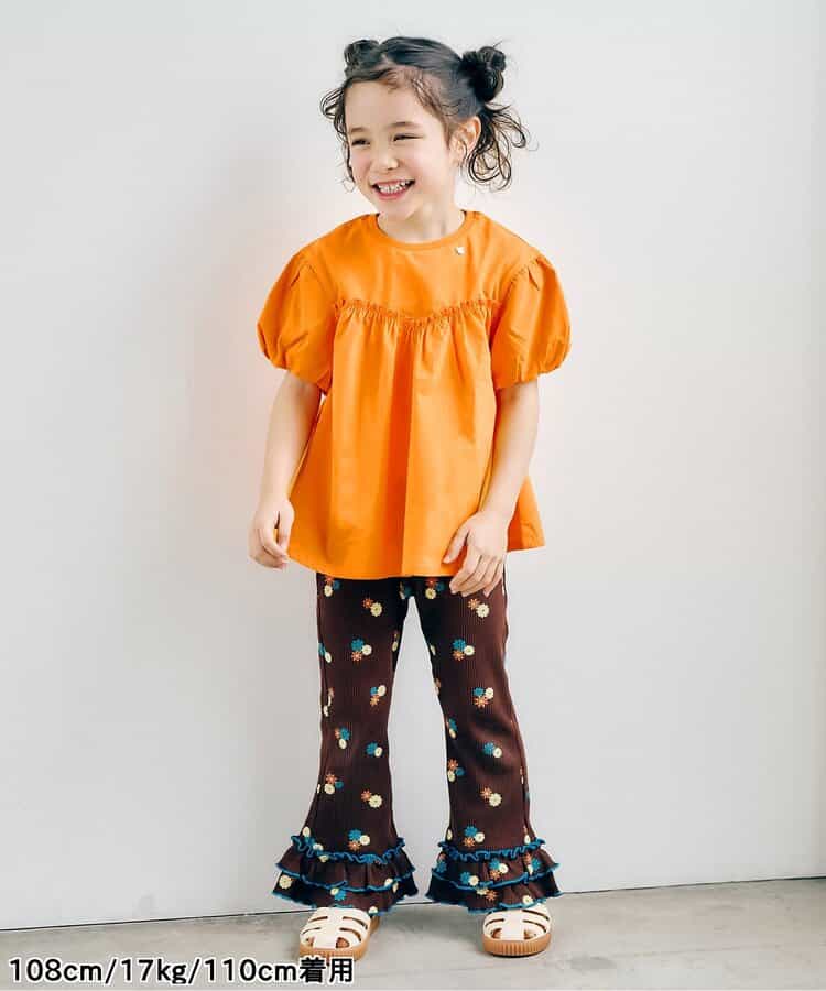 日本童裝 apres les cours 泡泡袖荷葉上衣 80-140cm 女童款 夏季 TOPS