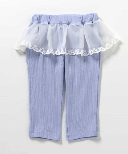日本童裝 apres les cours 接觸冷感 蕾絲七分緊身褲 80-130cm 女童款 夏季 PANTS