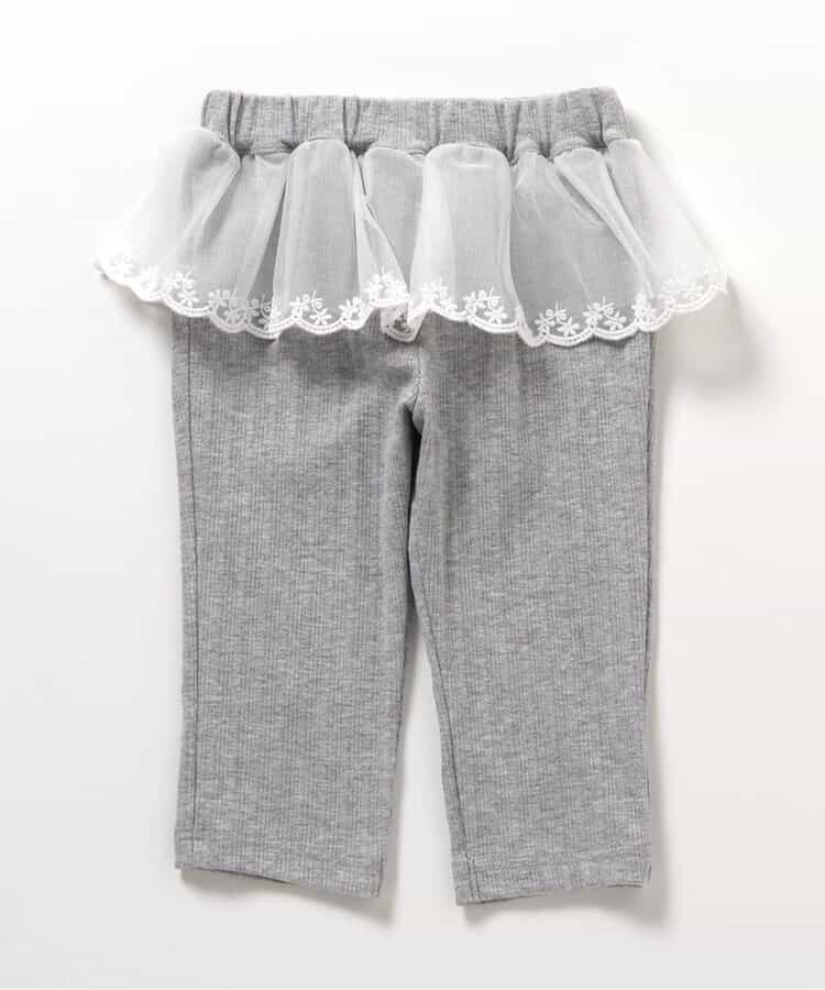 日本童裝 apres les cours 接觸冷感 蕾絲七分緊身褲 80-130cm 女童款 夏季 PANTS