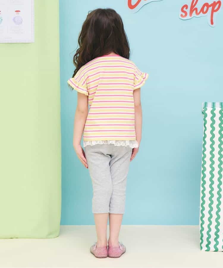 日本童裝 apres les cours 接觸冷感 蕾絲七分緊身褲 80-130cm 女童款 夏季 PANTS
