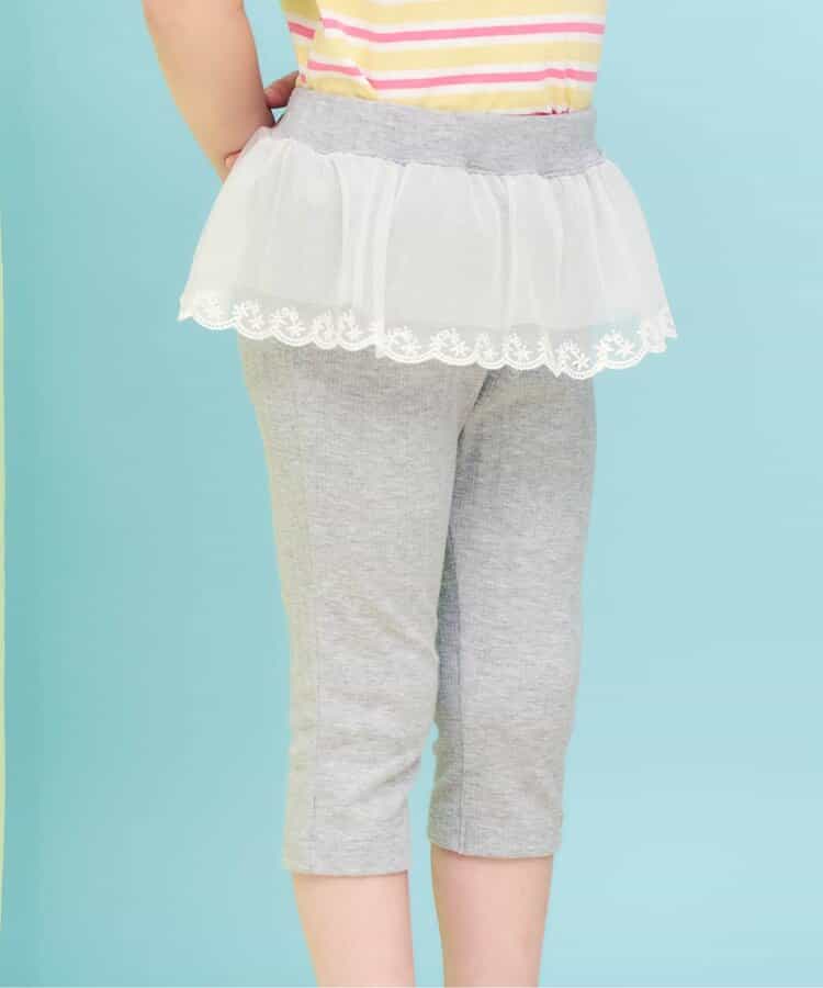 日本童裝 apres les cours 接觸冷感 蕾絲七分緊身褲 80-130cm 女童款 夏季 PANTS