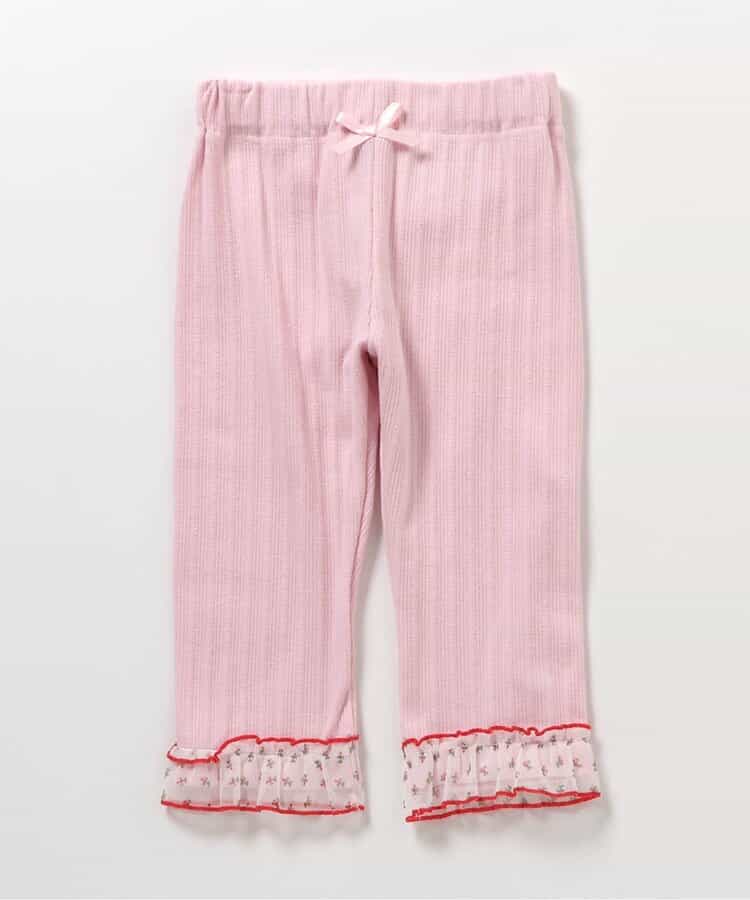 日本童裝 apres les cours 接觸冷感 荷葉邊七分緊身褲 80-130cm 女童款 夏季 PANTS